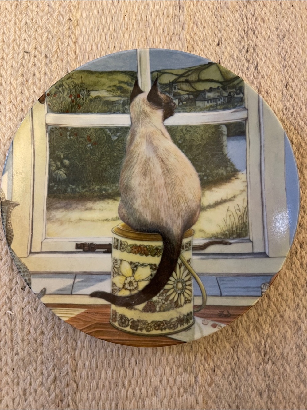 Decorative Vintage Cat Plate